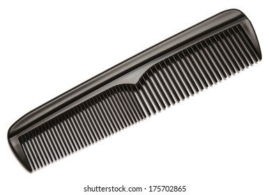 Black Comb Isolated On White Background Stock Photo 175702865 ...