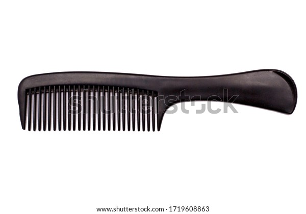 Black Comb On White Background Stock Photo (Edit Now) 1719608863