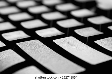 The Black Computer Keyboard Close Up