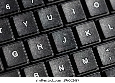 Black Computer Keyboard close up