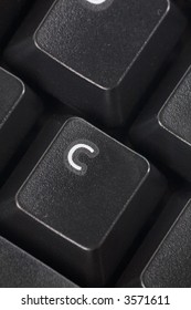 black computer keyboard close up