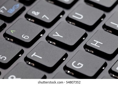 Black Computer Keyboard close up