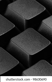 black computer keyboard close up