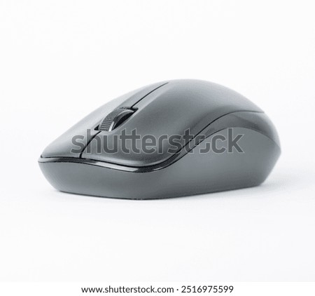 A black computer mouse isolated