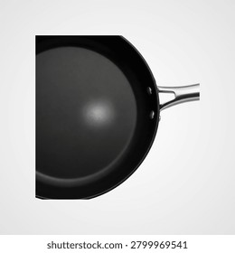 Black computer mouse with scroll wheel on white background
