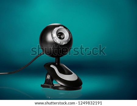 Black computer webcam