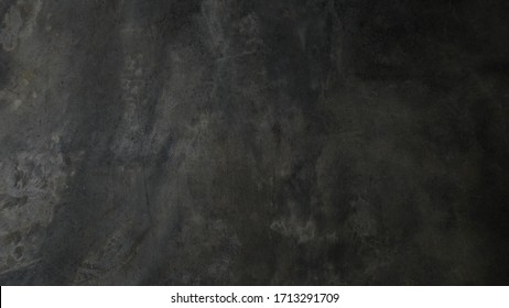 Black Concrete Wall Background. Texture Of Dirty Cement Floor