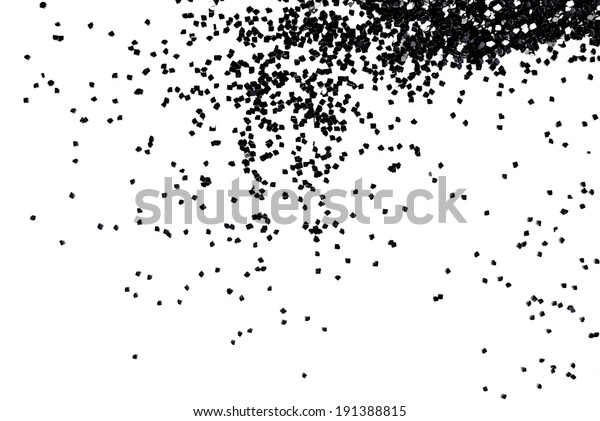 Black Confetti Isolated On White Background Stock Photo (Edit Now