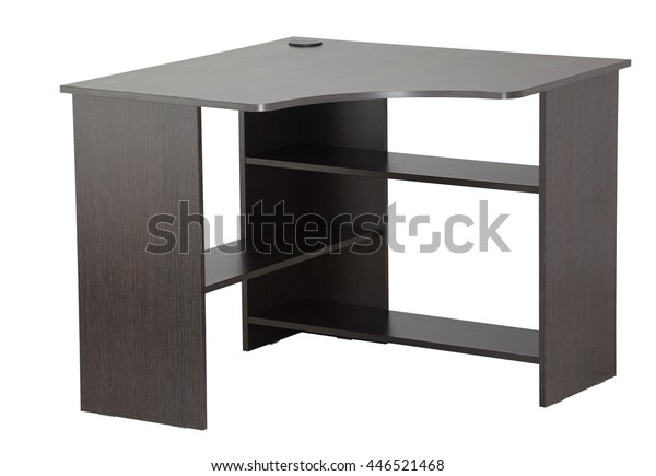 Black Corner Table Isolated On White Stock Photo Edit Now 446521468