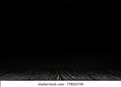 Black Countertop On A Black Background