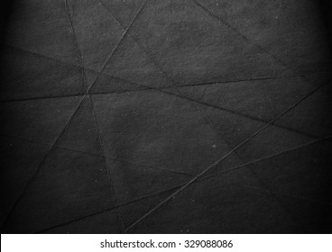 Black Crumpled Paper. Black Background