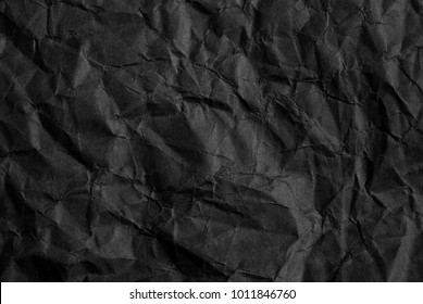 Black Crumpled Paper Texture Background Stock Photo 1011846760 ...