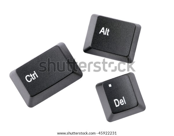 Black Ctrl Alt Del Keyboard Keys Stock Photo (Edit Now) 45922231