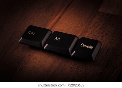 Black Ctrl, Alt, Del Keys