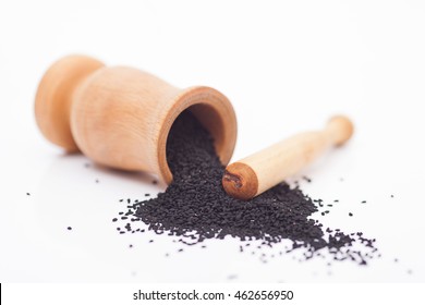 Black Cumin Isolated On White Background