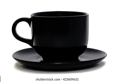 black cup isolated on white background