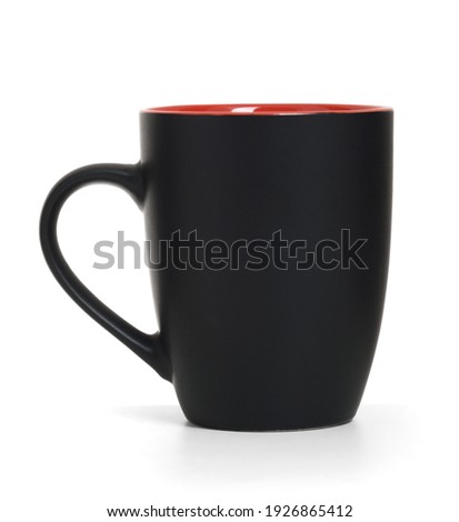 black cup isolatod on white background
