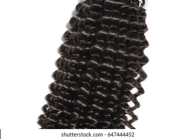 Black curly human hair extensions bundles