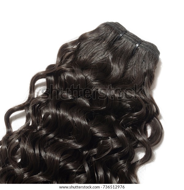 Black Curly Human Hair Weave Extensions Stock Photo Edit Now