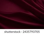 Black dark deep burgundy ruby cherry plum red abstract background. Silk satin velvet fabric. Elegant luxury rich. Curtain drapery fold line wave flow. Romance, Valentine, Birthday. Christmas. Design.