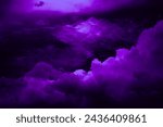 Black dark deep purple violet blue pink magenta fuchsia sky. Storm rain cloud. Fog smoke mist steam. Gloomy night dramatic ominous sky. Fantasy universe mystic. Or spooky evil nightmare horror concept