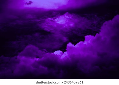 Black dark deep purple violet blue pink magenta fuchsia sky. Storm rain cloud. Fog smoke mist steam. Gloomy night dramatic ominous sky. Fantasy universe mystic. Or spooky evil nightmare horror concept - Powered by Shutterstock