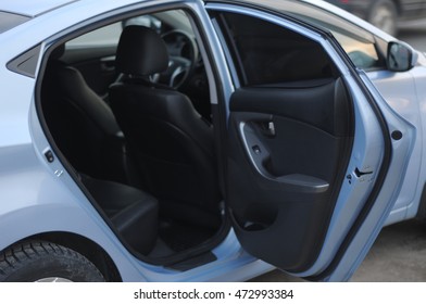 Black Dark Gray Car Exterior Details Lams Lights Mirrors