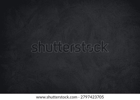 Black dark gray graphite texture background. Painted concrete wall surface. Grunge old rough uneven plaster scratched damaged. Close-up. Empty blank minimal template design ad.