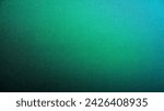 Black dark green mint sea teal jade emerald agua cyan turquoise blue abstract background. Color gradient ombre. Rough grunge grain noise. Light glow glitter shimmer. Metal foil effect. Design.Template