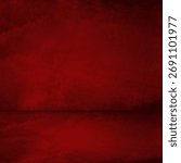 Black dark red empty background. Mockup presentation showing product 3d. Wall floor room scene stage. Shiny bright color material fabric. Metal metallic foil effect. Minimal. Christmas New Year.Design