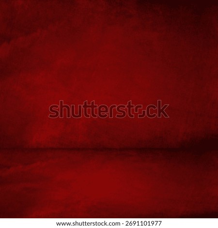 Black dark red empty background. Mockup presentation showing product 3d. Wall floor room scene stage. Shiny bright color material fabric. Metal metallic foil effect. Minimal. Christmas New Year.Design
