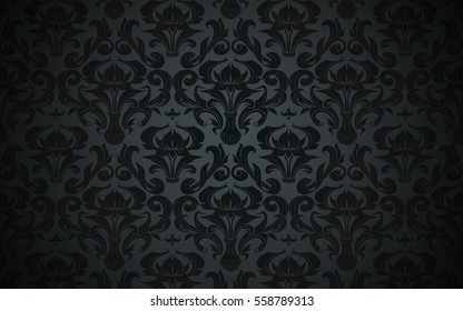 Black Dark Vintage Pattern