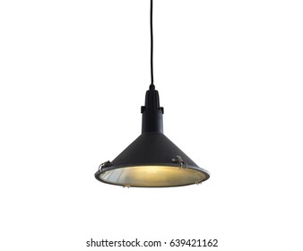 Black decorative lamp hanging from the ceiling.modern lamp isolated on white background - Powered by Shutterstock