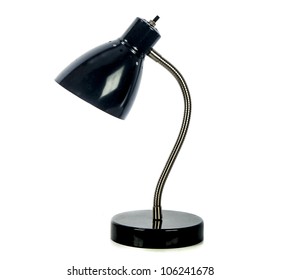 Black Desk Lamp Isolated On White