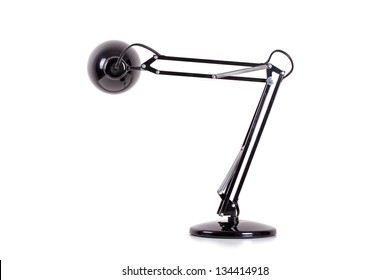 Black Desk Lamp Isolated On White