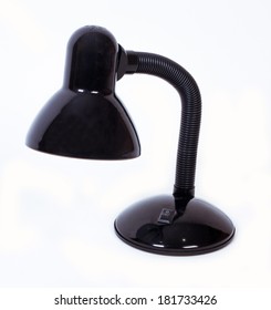 Black Desk Lamp Isolated On White