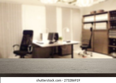 Black Desk In Office 