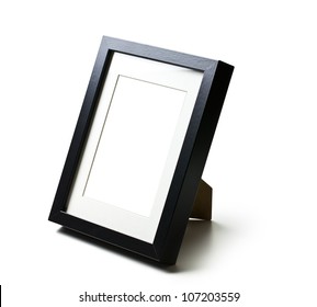 Black Desktop Picture Frame On White Background