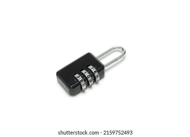 Black dial lock isolated on a white background.