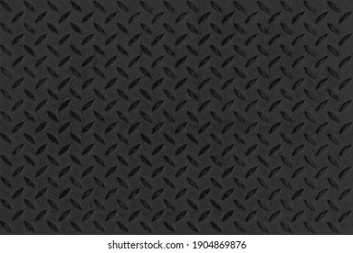 Black Diamond Steel Plate Floor Pattern And Seamless Background