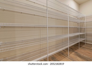 Black Diamond, WA, USA - Sept. 28, 2021: Modern Residential Empty Kitchen Pantry Interior