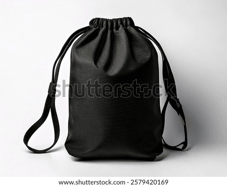 Black draw string bag mockup photo free download
