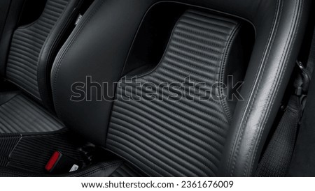 Black drivers seat showing the seat back