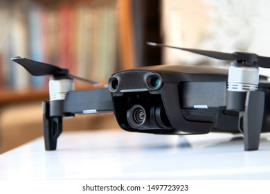 black drone on a colored background