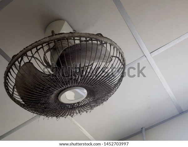 Black Dust Accumulates Ceiling Fan Long Stock Image Download Now