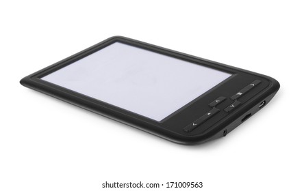 Black e-book on a white background - Powered by Shutterstock