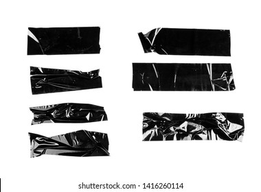 Black electrical tape isolated on white background