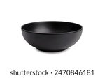 black empty bowl on white blackground