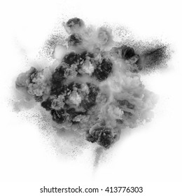 Black Explosion On White Background Stock Photo 413776303 | Shutterstock