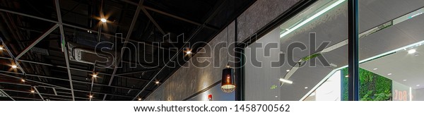 Black Exposed Ceiling Frame Air Conditioner Stock Photo Edit Now